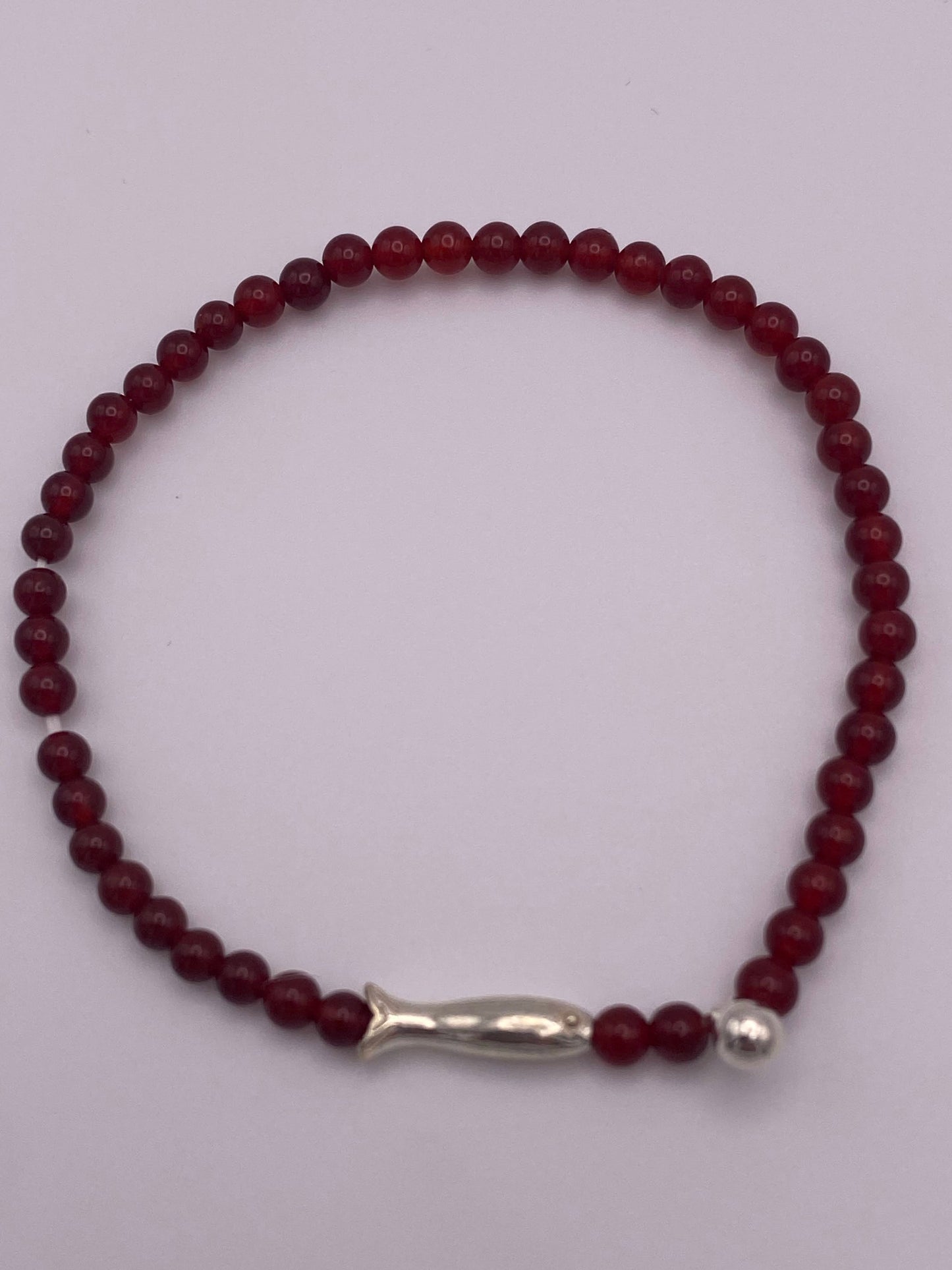 Bracelet Agate Rouge Poisson